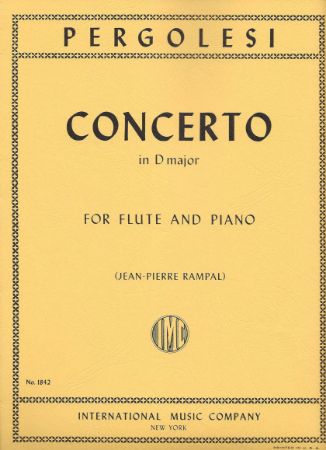 PERGOLESI:CONCERTO IN D MAJOR FLUTE AND PIANO