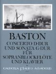 BASTON:CONCERTO D-DUR,SOPRAN BLOCKFLOTE UND KLAVIER