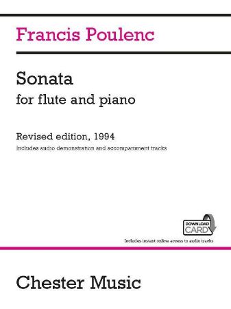 POULENC:SONATA FOR FLUTE AND PIANO REVISED ED.1994+DOWNLOAD CARD