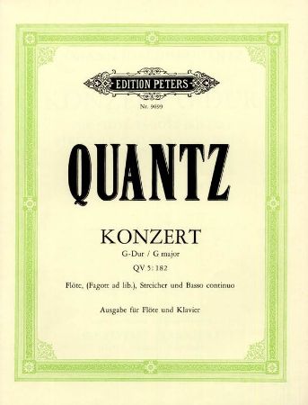 QUANTZ:KONZERT G-DUR,QV:182 FLUTE AND PIANO