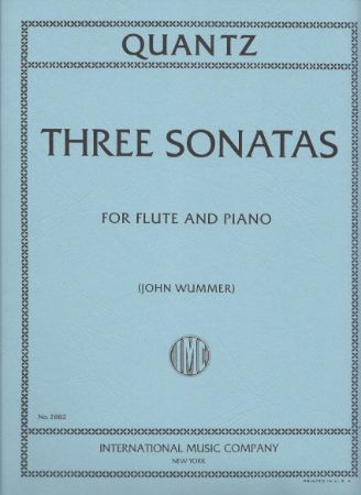 QUANTZ:THREE SONATAS FOR FLUTE AND PIANO