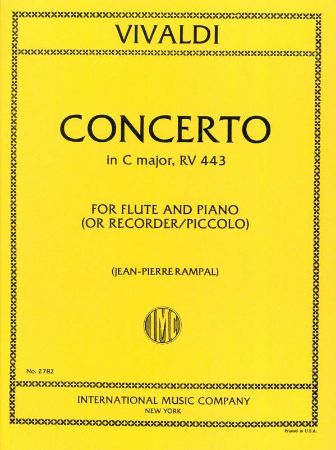 VIVALDI:CONCERTO C MAJOR RV 443 FOR FLUTE AND PIANO