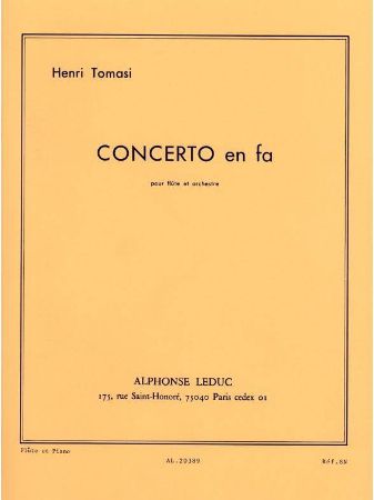 TOMASI H:CONCERTO EN FA,FLUTE ET PIANO