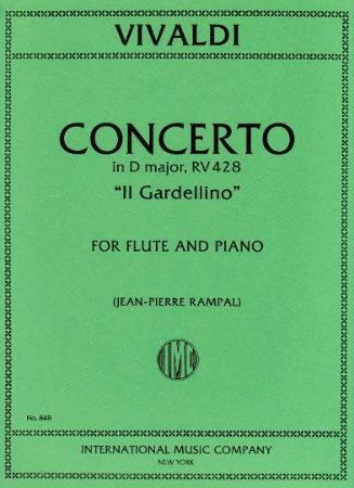 VIVALDI:CONCERTO IN D-MAJOR  RV 428  IL GARDELLINO FLUTE AND PIANO