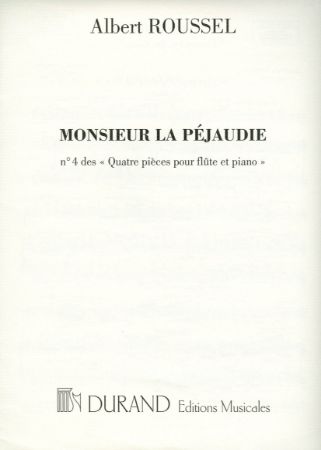 ROUSSEL:MONSIEUR LA PEJAUDIE FLUTE ET PIANO