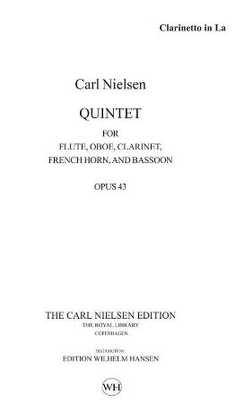 NIELSEN:QUINTET FOR FLUTE,CLARINET,FRENCH HORN AND BASSOON OP.43