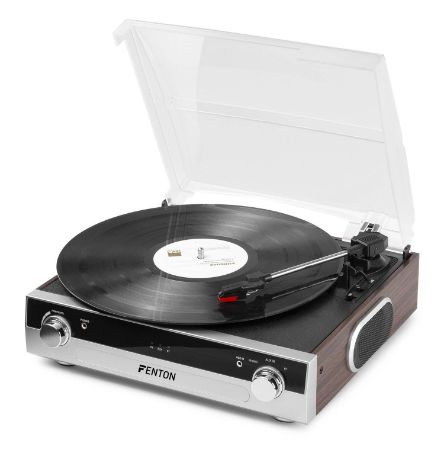 Fenton gramofon RP102A Record Player BT Aluminium/Wood