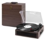 Fenton gramofon RP170D Record Player with Record Storage Case Dark Wood