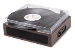 Fenton gramofon RP170D Record Player with Record Storage Case Dark Wood