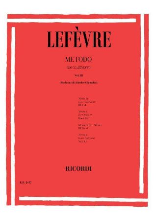 LEFEVRE:METODO PER CLARINETTO VOL.3