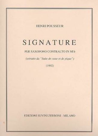 POUSSEUR:SIGNATURE,SAX CONTTRALTO IN M