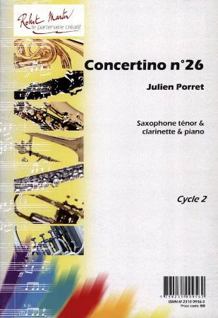 PORRET.CONCERTINO NO.26 SAX TENOR/CLARINETTE & PIANO