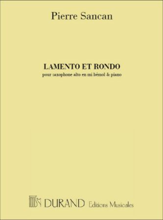 SANCAN P:LAMENTO ET RONDO