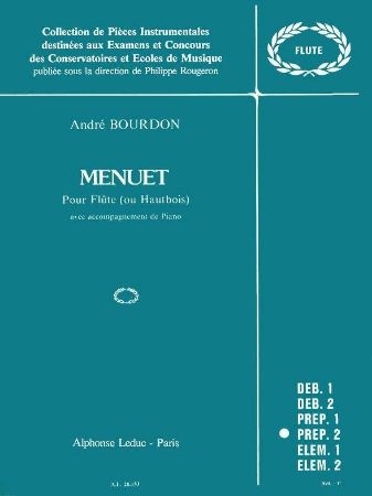 BOURDON:MENUET FOR FLUTE OU HAUTBOIS AND PIANO