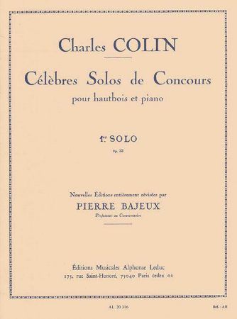 COLIN C.:CELEBRES SOLOS DE CONCOURS OP.33 OBOE AND PIANO