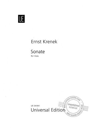 KRENEK:SONATE FUR VIOLA