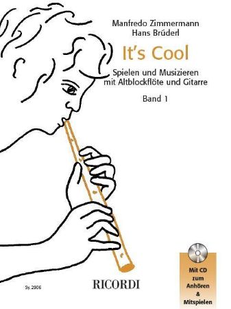 ZIMMERMANN/BRUDERL:IT'S COOL BAND 1 +CD ALTBLOCKFLOTE UND GITARRE