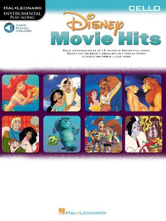 DISNEY MOVIE HITS PLAY ALONG CELLO + AUDIO ACCESS