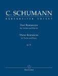 SCHUMANN CLARA:THREE ROMANCES OP.22 FOR VIOLIN AND PIANO