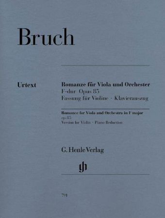 BRUCH:ROMANCE FOR VIOLA OP.85 F-DUR VERSION FOR VIOLIN AND PIANO