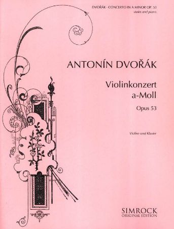 DVORAK:VIOLINKONZERT A-MOLL OP.53 VIOLINE UND KLAVIER