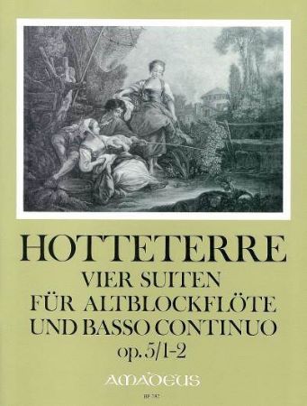 HOTTETERRE:VIER SUITEN  OP.5/1-2 FUR ALTBLOCKFLOTE UND BASSO CON.