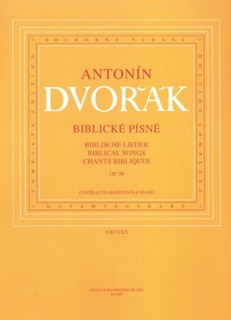 DVORAK:BIBLICAL SONGS OP.99 CONTRALTO(BARITON) E PIANO