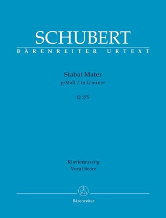 SCHUBERT:STABAT MATER G-MOLL D 175 VOCAL SCORE