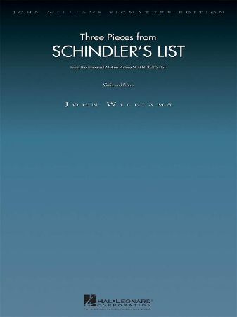 WILLIAMS:SCHINDLER'S LIST THREE PIECES VIOLINA AND PIANO