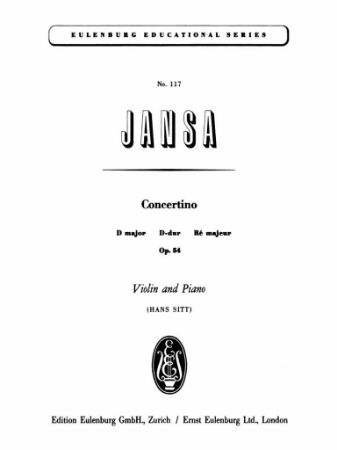 JANSA:CONCERTINO D-DUR OP.54 VIOLINE AND PIANO