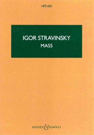 STRAVINSKY:MASS STUDY SCORE