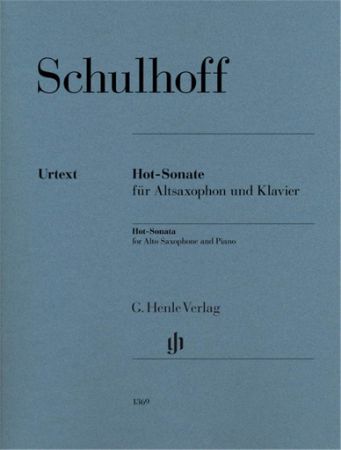 SCHULHOFF:HOT-SONATA FOR ALTO SAXOPHONE AND PIANO