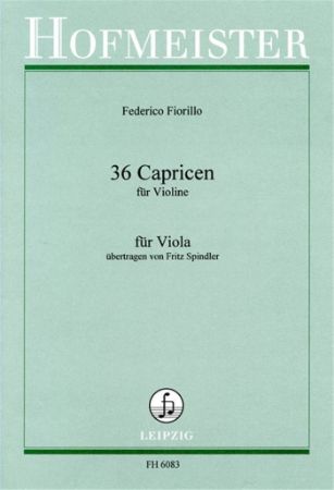 FIORILLO:36 CAPRICEN FOR VIOLA