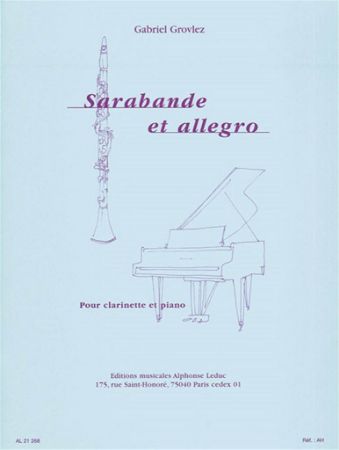 GROVLEZ:SARABANDE ET ALLEGRO CLARINETTE