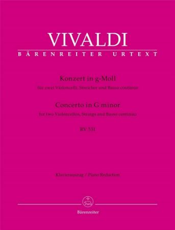 VIVALDI:CONCERTO IN G-MOLL FOR TWO VIOLONCELLOS,STRINGS AND BASSO CON.