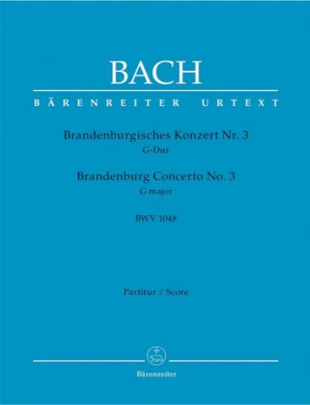 BACH J.S.:BRANDENBUG CONCERTO NO.3 SCORE