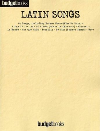 LATIN SONGS BUDGET BOOKS PVG