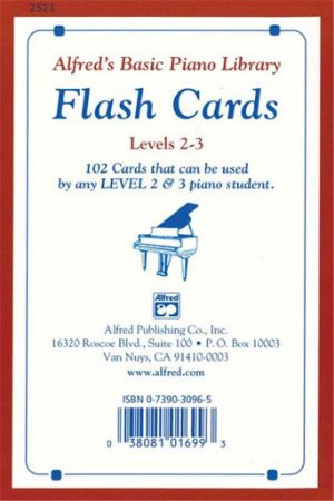 ALFRED'S BASIC PIANO LIBRARY FLASH CARDS LEVELS 2-3
