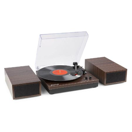 Fenton gramofon RP165D Record Player Set Dark Wood BT