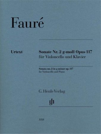 FAURE:SONATA NO.2 G-MOLL OP.117 CELLO AND PIANO