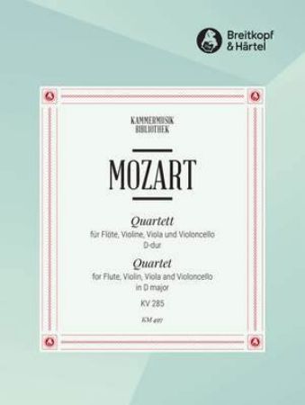 MOZART:QUARTETT FOR FLUTE,VIOLIN,VIOLA AND CELLO KV285 D-DUR