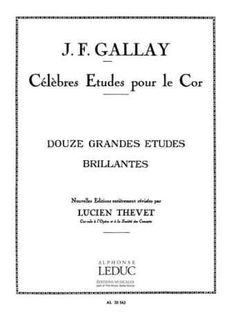 GALLAY:DOUZE (12) GRANDES ETUDES BRILLANTES OP.43 HORN