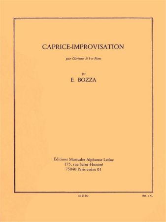 BOZZA:CAPRICE-IMPROVISATION CLARINETTE & PIANO