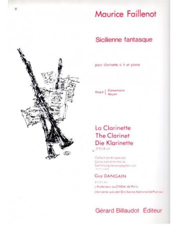 FAILLENOT:SICILIENNE FANTAQUE CLARINETTE & PIANO