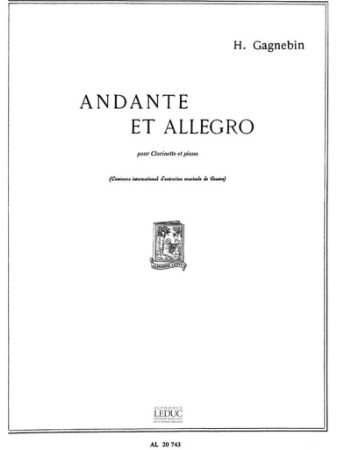 GAGNEBIN:ANDANTE ET ALLEGRO CLARINETTE ET PIANO