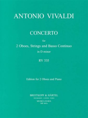 VIVALDI:CONCERTO FOR 2 OBOES,STRINGS AND BASSO CONTINUO PIANO REDUCTION
