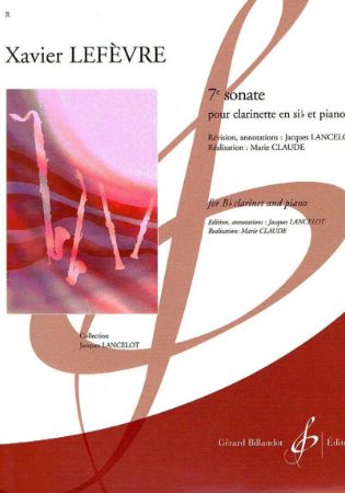 LEFEVRE:7 SONATE CLARINETTE ET PIANO