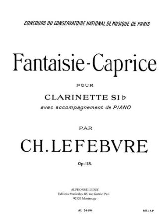 LEFEBVRE:FANTAISIE-CAPRICE POUR CLARINET ET PIANO