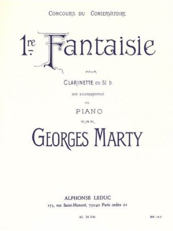 MARTY:1. FANTAISIE CLARINETTE ET PIANO