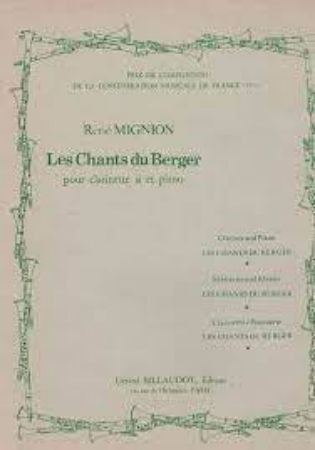 MIGNION:LES CHANTS DU BERGER CLARINETT ET PIANO